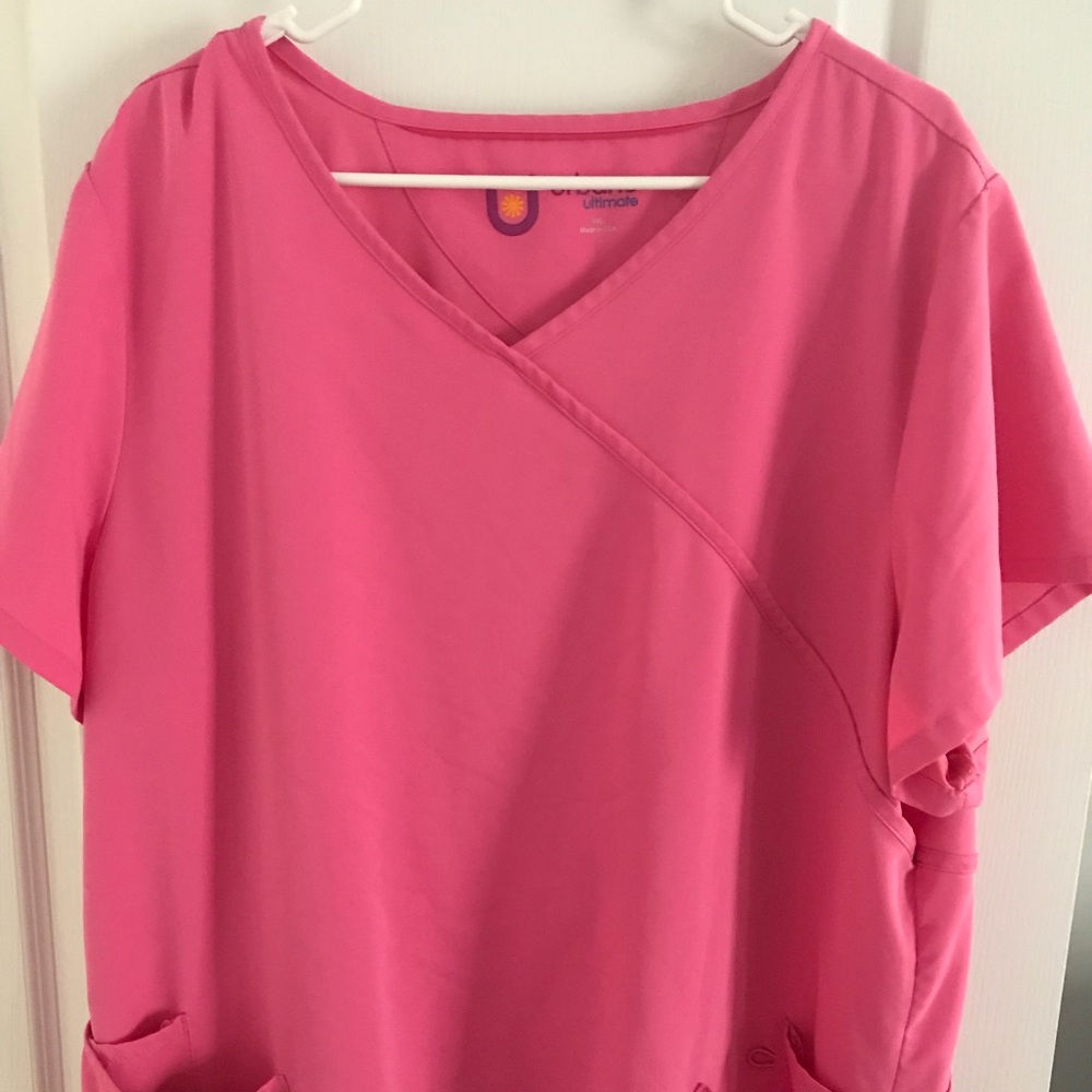 Pink scrub top